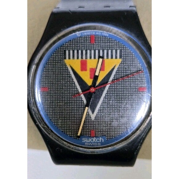 Vintage 1986 Swatch Swiss Unisex Wristwatch NEW Battery Tested Working - Picture 4 of 15
